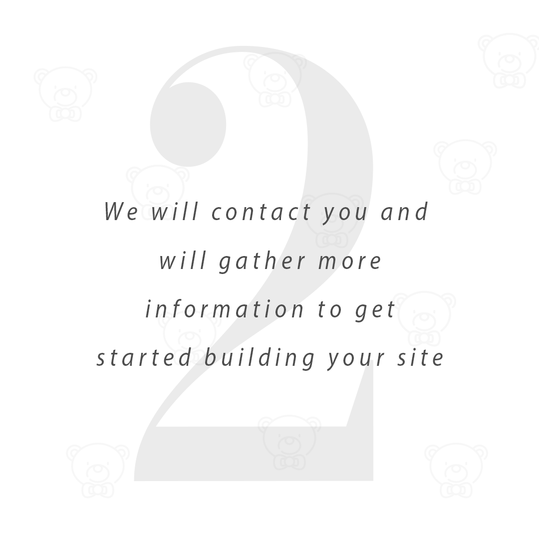 Step 2: You will receive and email from us to gather more info on your project